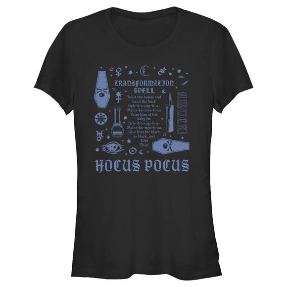 Juniors Hocus Pocus Transformation Spell Tshirt - Picture 1 of 4